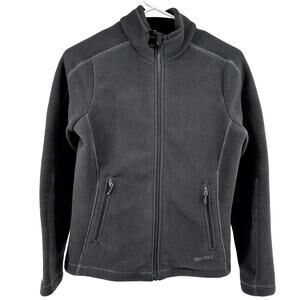 Marmot Furnace Fleece Full Zip Jacket Polartec Pockets Outdoor Travel Gray Small